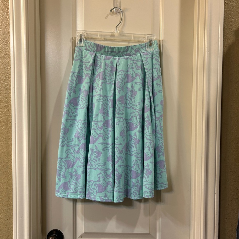 Lularoe Madison Mint Green and Lavender Skirt